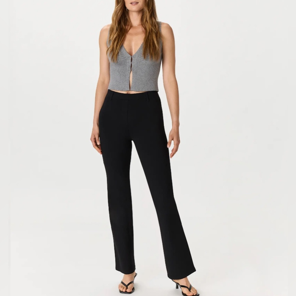 Quince NEW Ultra Stretch Pointe Bootcut Pants Chic Black Workwear XL 28 Inseam - Picture 10 of 10